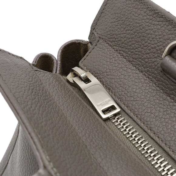 Yves Saint Laurent Cava Rive Gauche Tote Bag Leather Gray - Picture 4 of 9